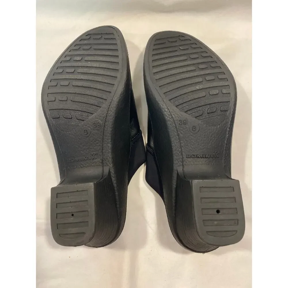 Romika Leather & Stretch Fabric Mule Low Heel Womens EU 39
